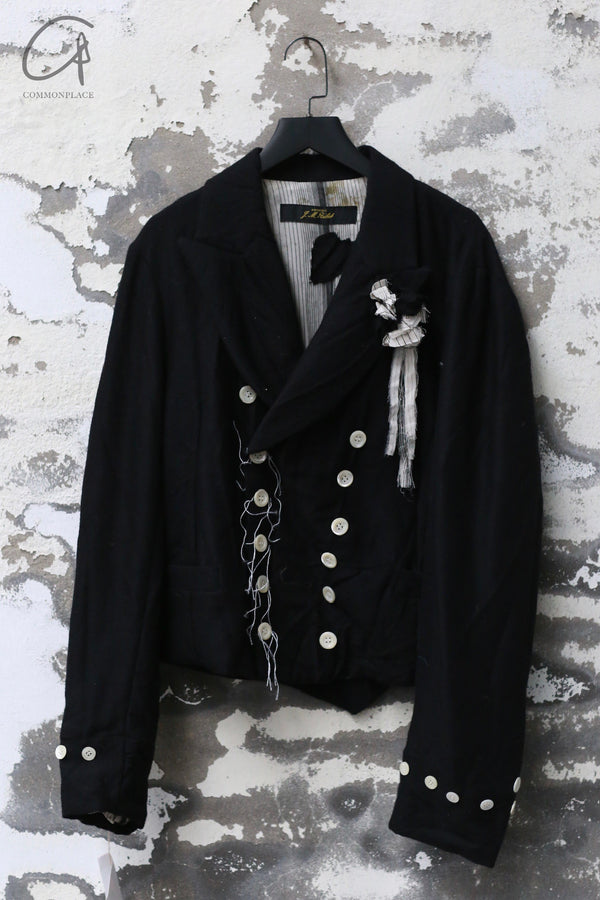 ARCHIVIO J.M.Ribot 24 Autumn/Winter Double-Breasted Short Jacket Italy AJM-G29/NR/W-0 Black